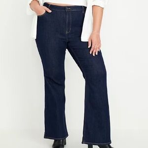 Old navy wow flare size 14 petite/14 short dark blue jeans